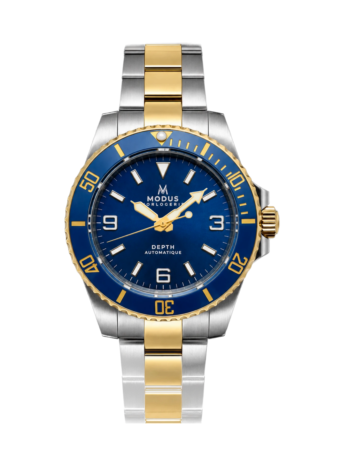DEPTH · Plongeuse automatique · Bicolore bleu