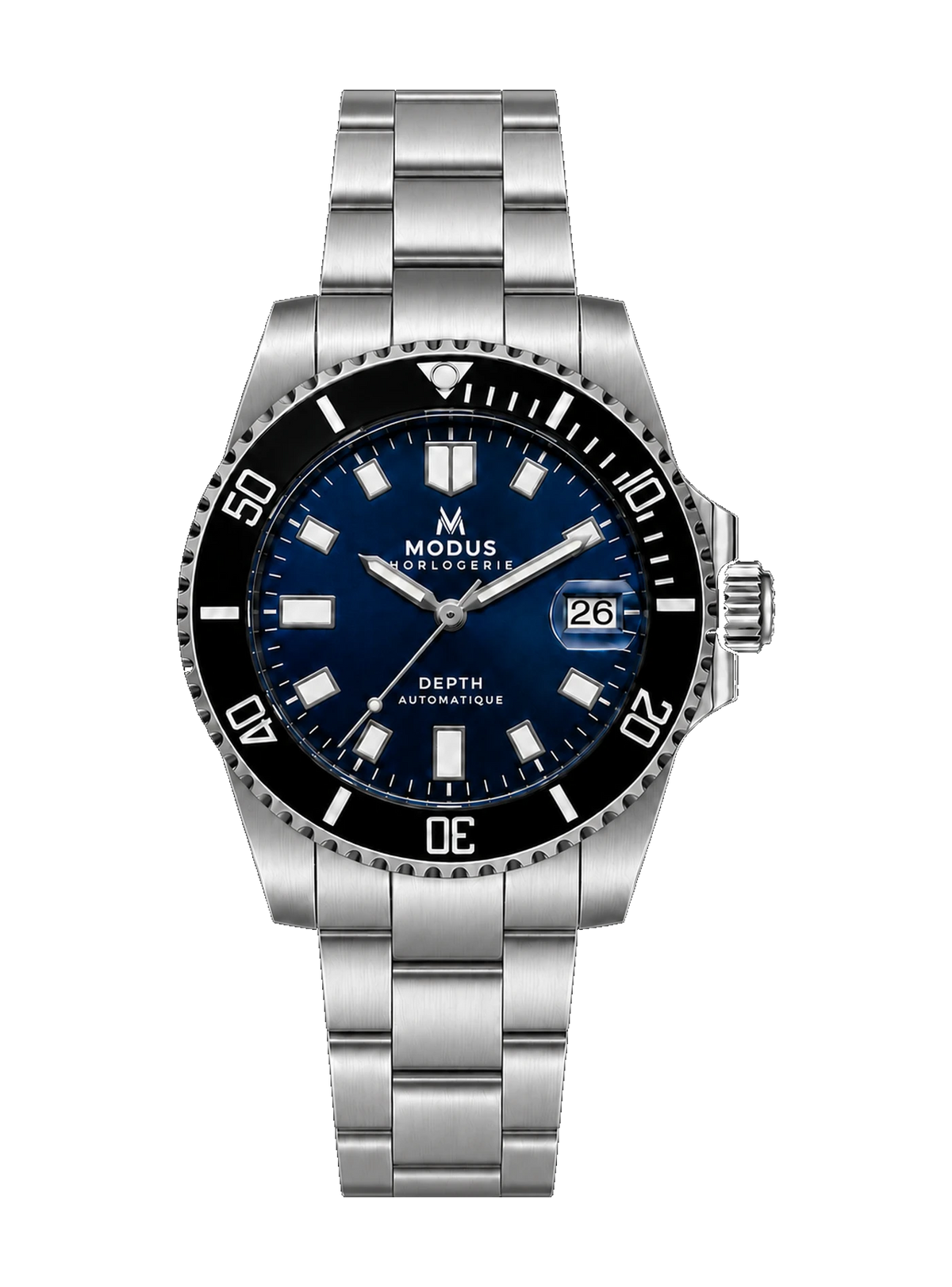 DEPTH · Plongeuse automatique · Bleu nuit