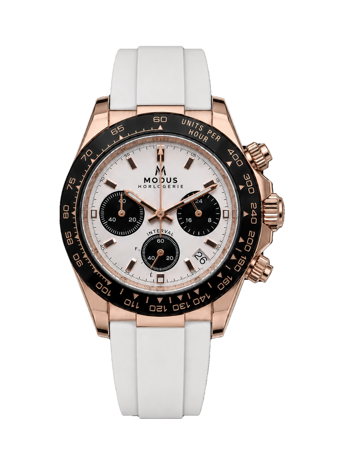 INTERVAL · Chronographe · Or rose & champagne